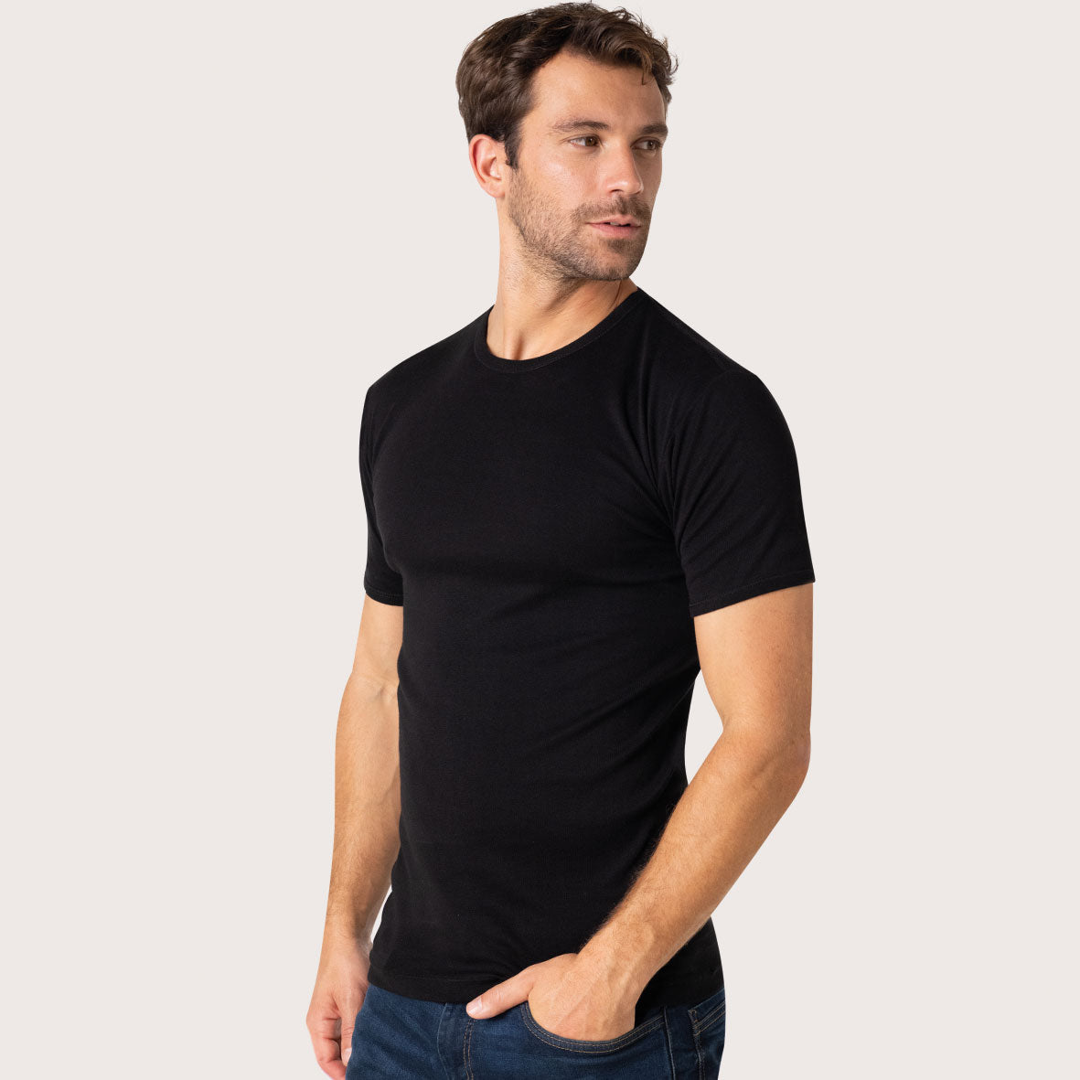 Tee-shirt col rond homme Pur Coton Premium Eminence