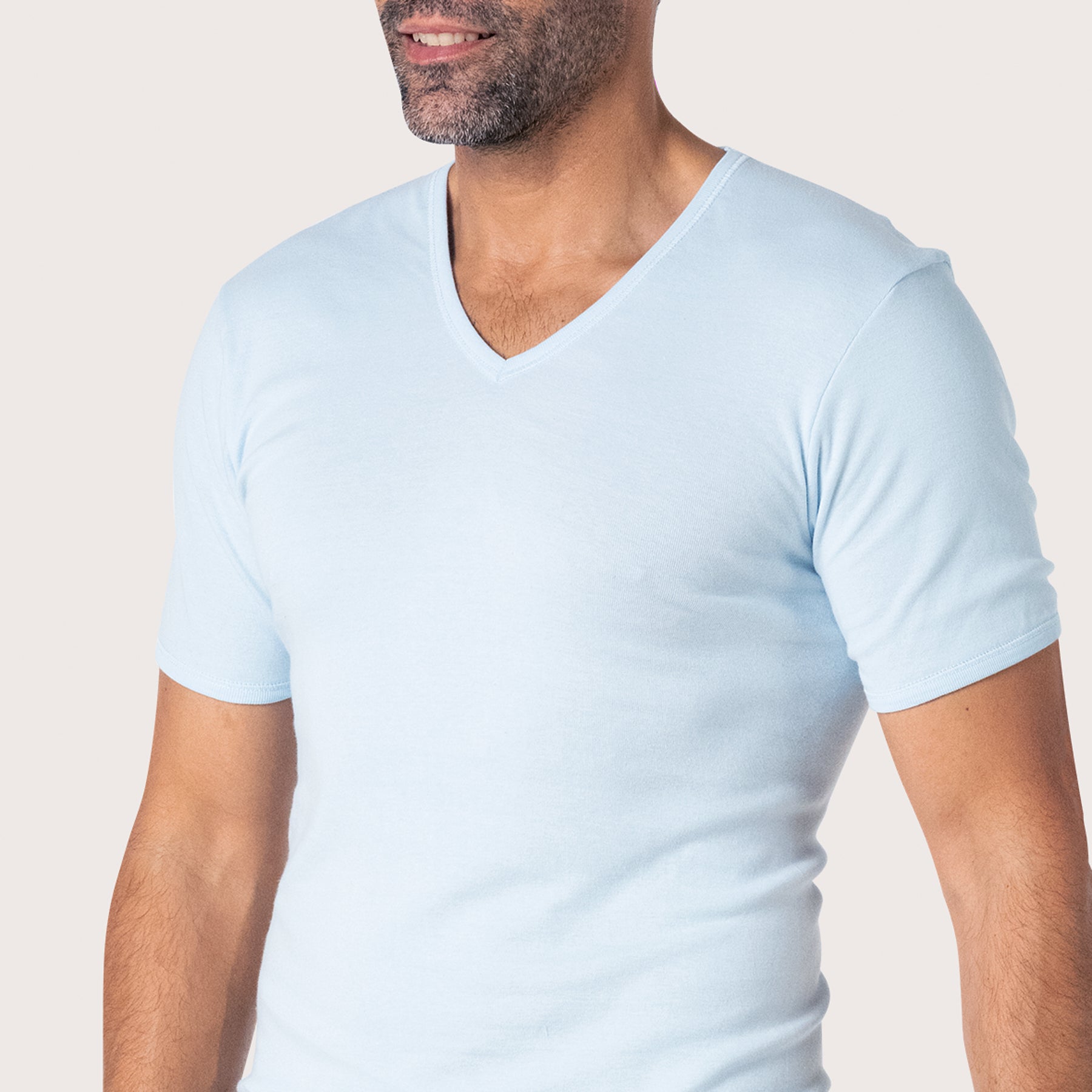 Tee-shirt col V Pur coton Premium Eminence