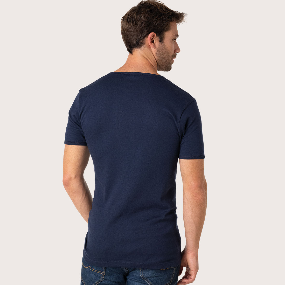 Tee-shirt col V Pur coton Premium Eminence