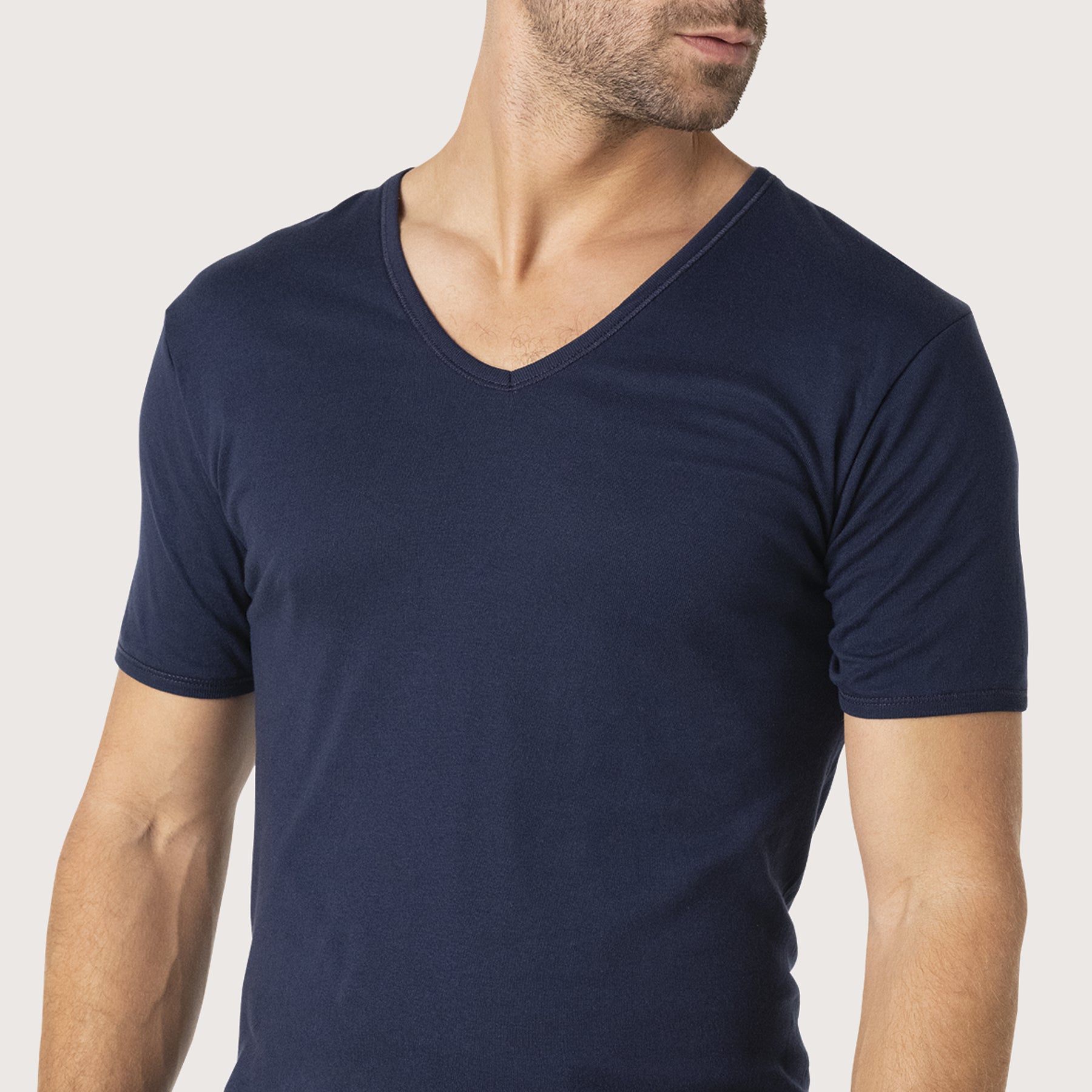 Tee-shirt col V Pur coton Premium Eminence