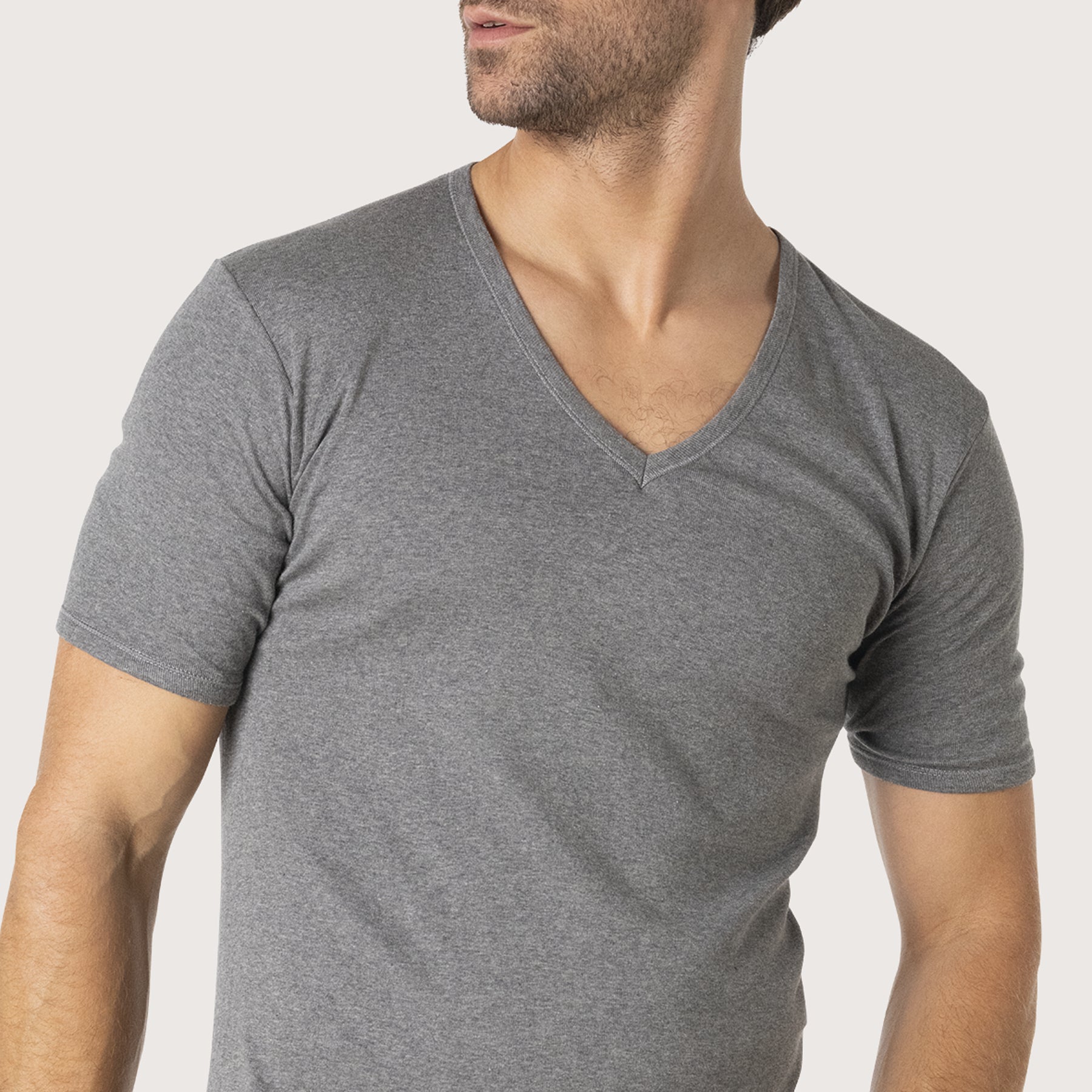 Tee-shirt col V Pur coton Premium Eminence