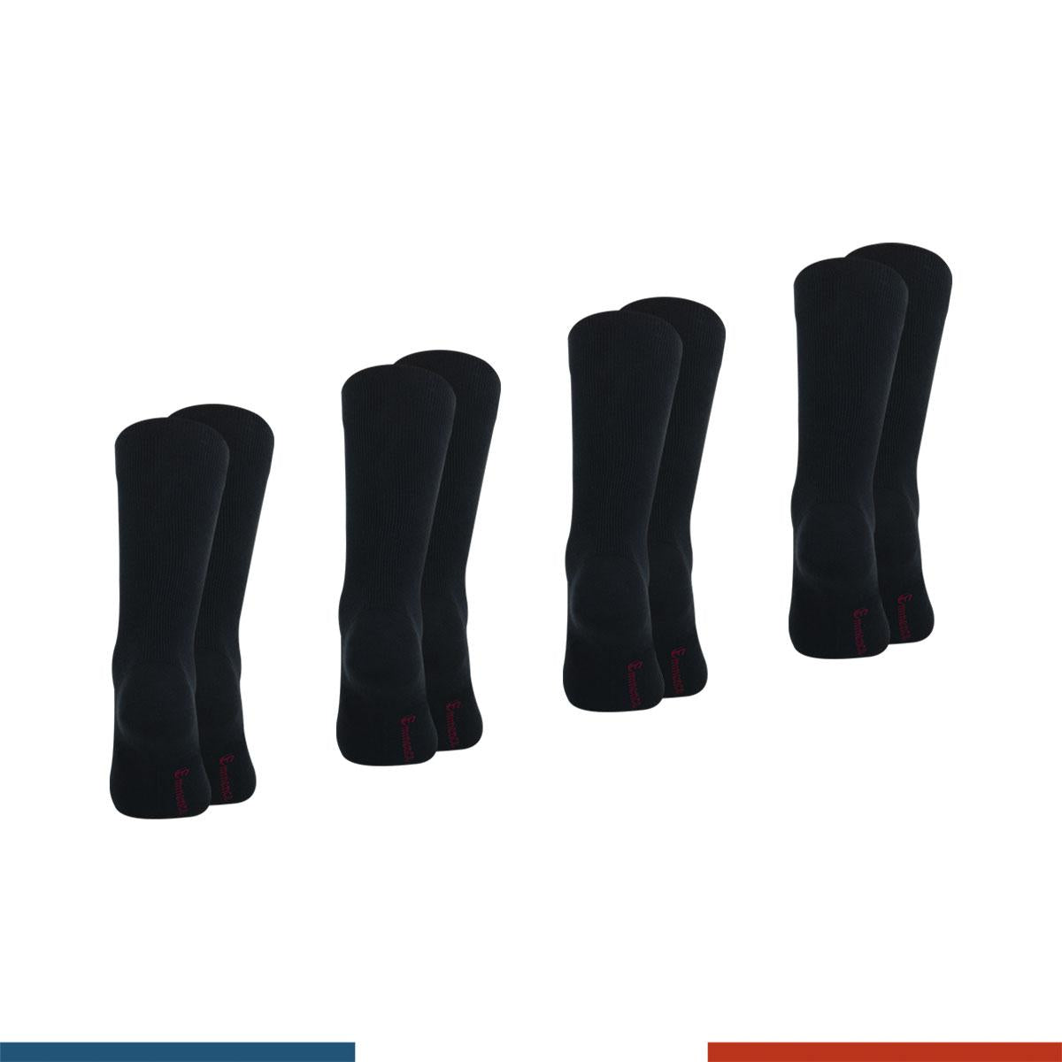 Lot de 4 paires de chaussettes mi-hautes Coton Peigné homme Fait en France Eminence