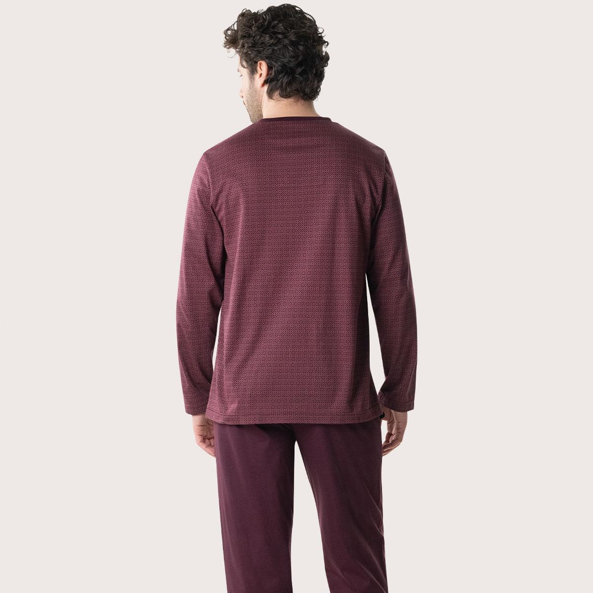 Pyjama long col V homme Mercerise Eminence